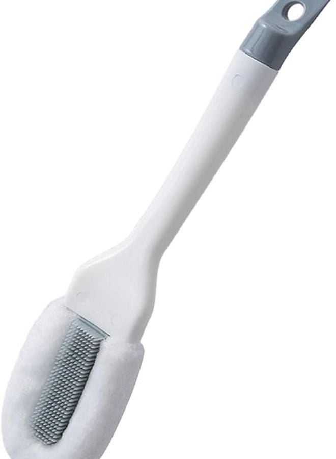 فرشاة تنظيف الأحذية البيضاء المريحة مع مقبض ممتد للاستخدام المنزلي وفي الحمام - Image 2